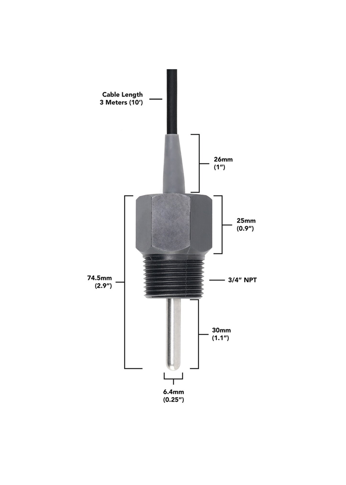 Industrial PT-1000 Temperature Probe