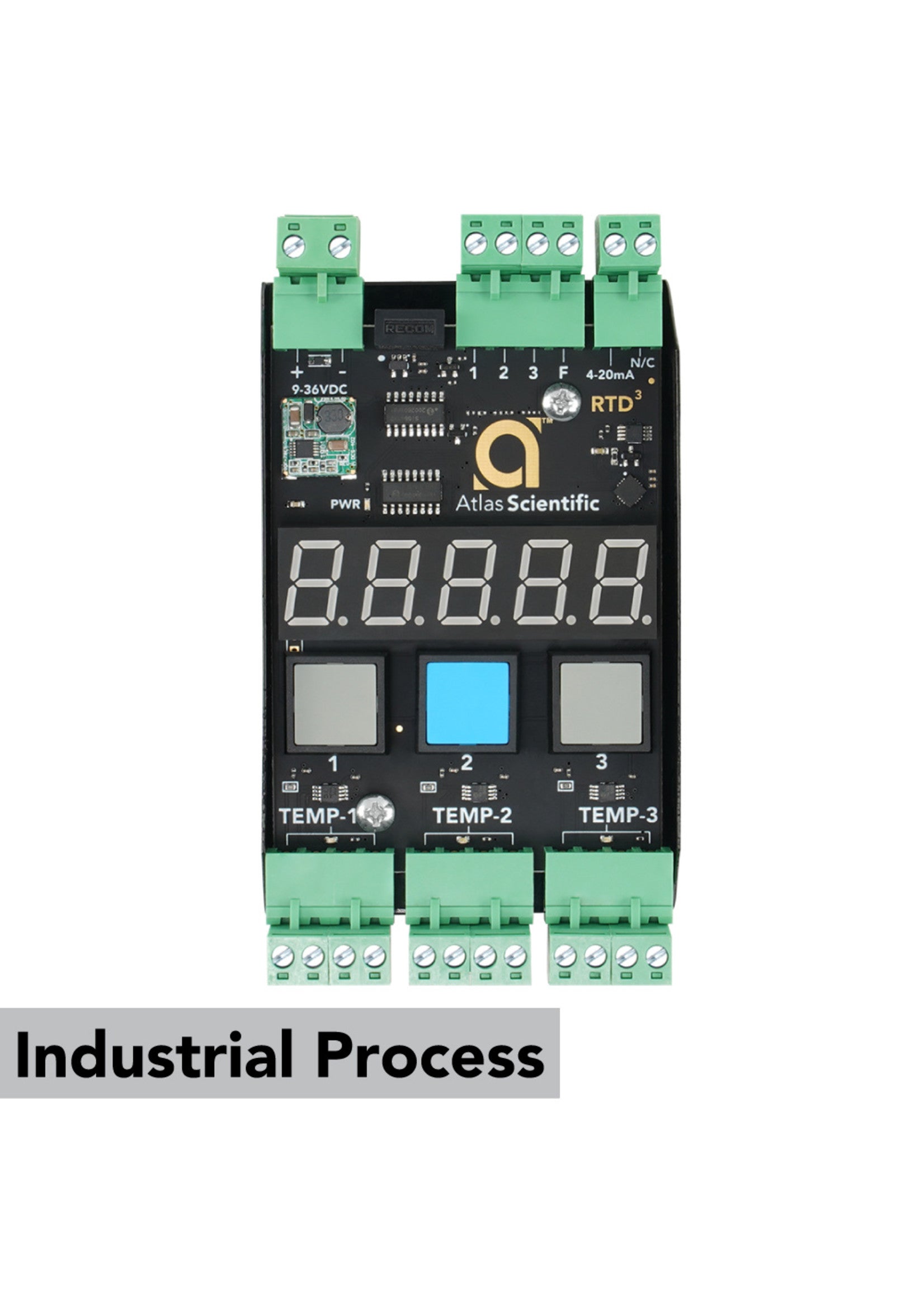 Temperature Transmitter with Display and RTD Sensor