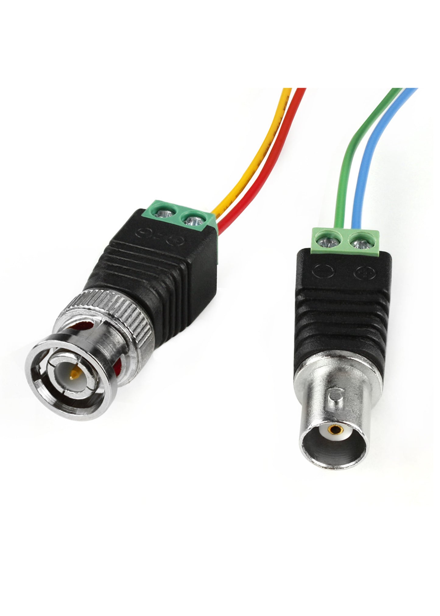 Male and Female BNC with Terminal Screws (2 pack)