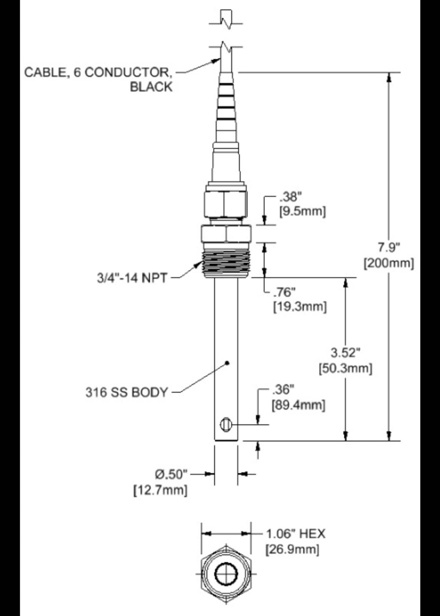 CS700 Conductivity probe K 1.0