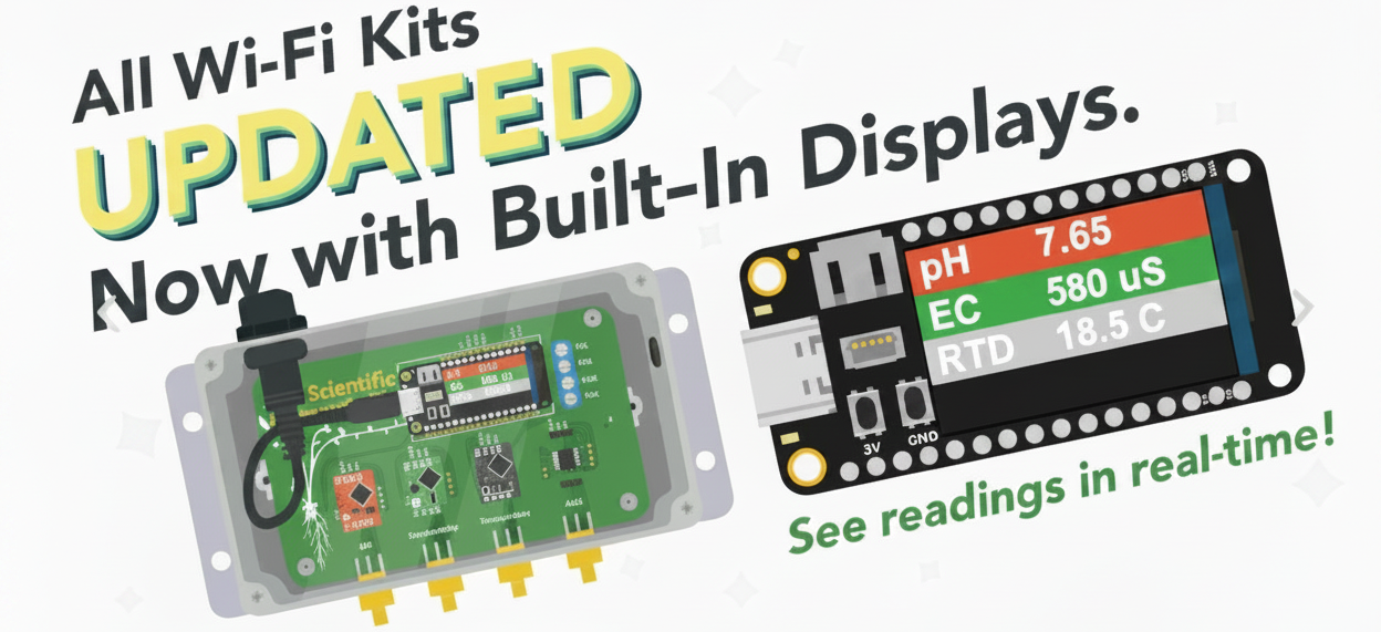 Wi-Fi kits with built-in displays on a white background
