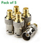 Female BNC to Female SMA Connectors (5 pack)