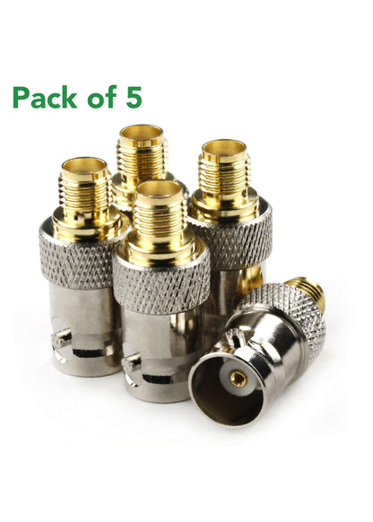 Female BNC to Female SMA Connectors (5 pack)
