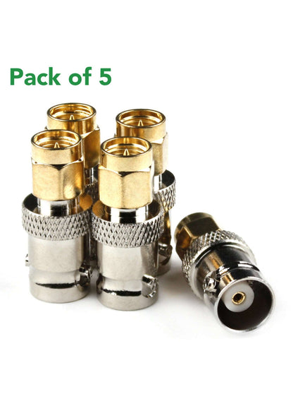 Female BNC to Male SMA Connectors (5 pack)