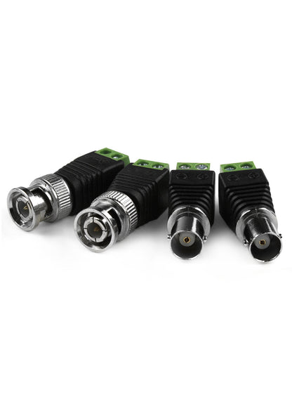 Male and Female BNC with Terminal Screws (2 pack)
