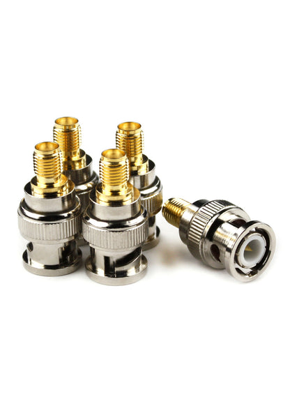 Male BNC to Female SMA Connectors (5 pack)