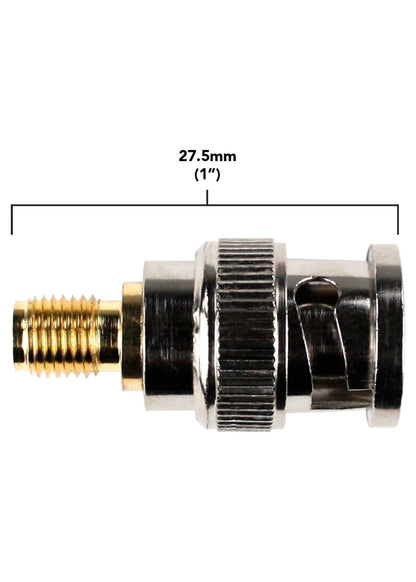 Male BNC to Female SMA Connectors (5 pack)