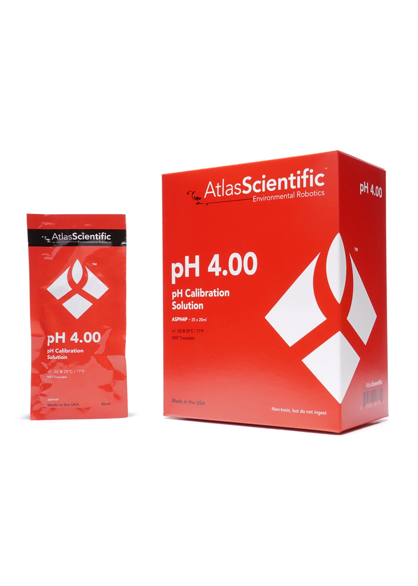 pH 4.00 Calibration Solution Pouches (Box of 25)