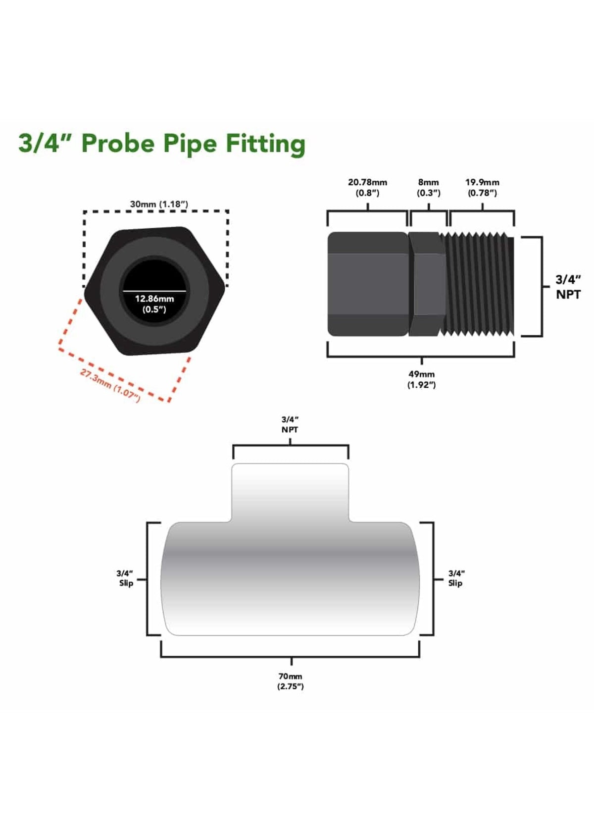 Atlas Scientific Probe Pipe Fitting - Sensors & probes – Sensors & Probes